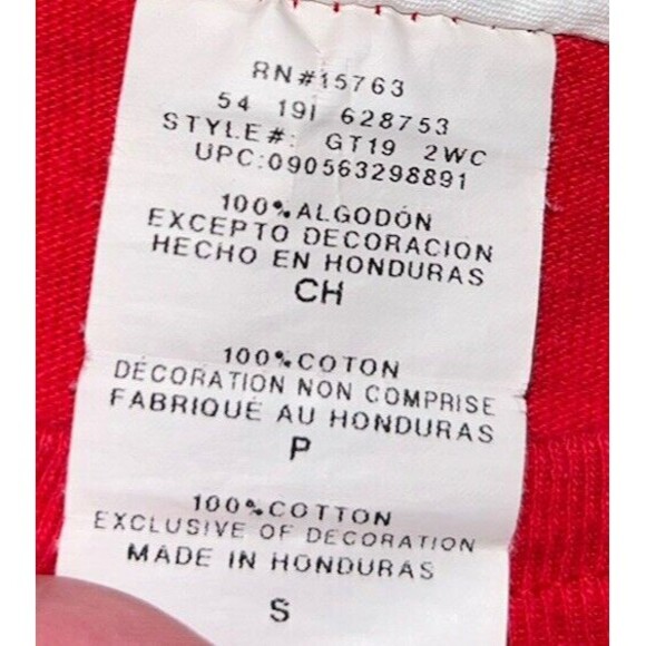 Vintage Women’s Champion "Campeon" Spanish Logo Raised Appliqué T-Shirt RED - Picture 4 of 8